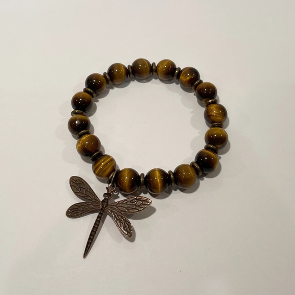 Assorted Bead Stretch Bracelets - Dragonfly Charm - Picture 3 of 6